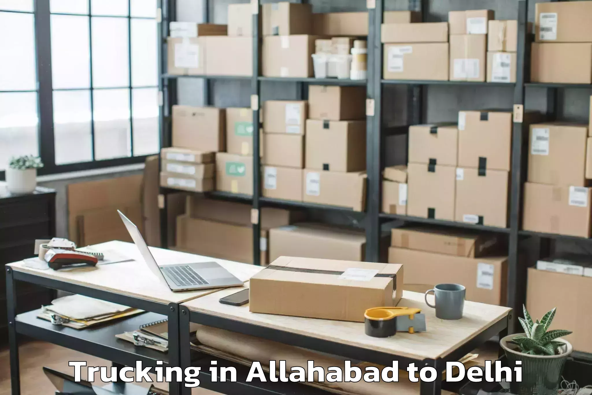 Book Allahabad to Seema Puri Trucking Online